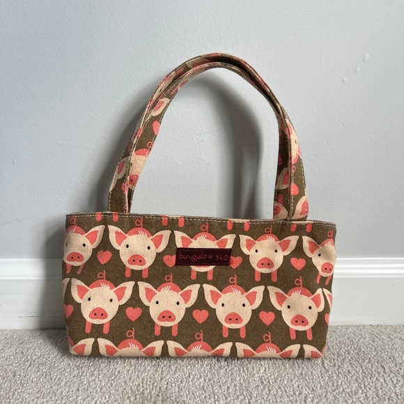 Bungalow 360 pink pig pattern purse - Picture 1 of 5